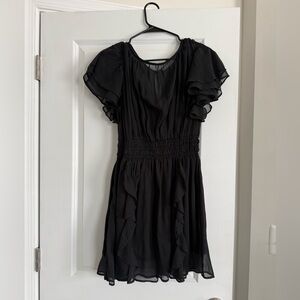 A&F Black Flutter Sleeve Dress